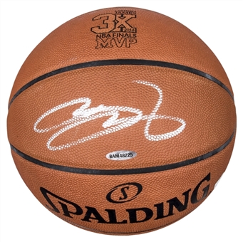 2014 LeBron James Autographed NBA Finals 3x MVP Spalding Basketball (UDA)